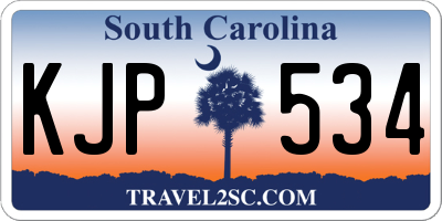 SC license plate KJP534