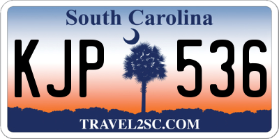 SC license plate KJP536