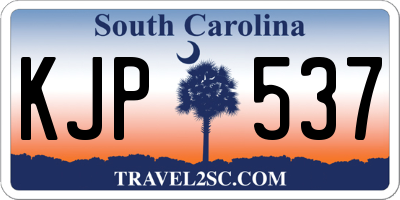 SC license plate KJP537