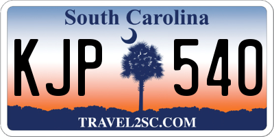 SC license plate KJP540