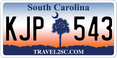 SC license plate KJP543