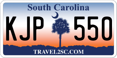 SC license plate KJP550