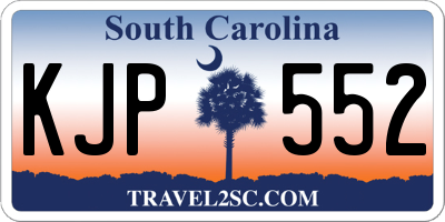 SC license plate KJP552