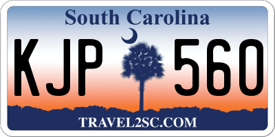 SC license plate KJP560