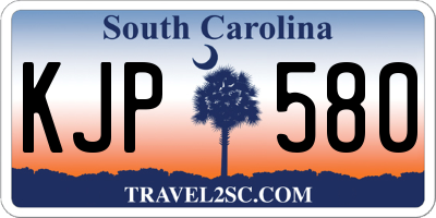 SC license plate KJP580