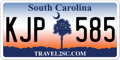SC license plate KJP585