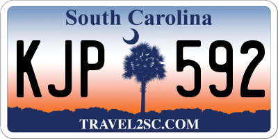 SC license plate KJP592