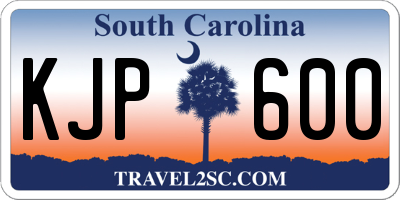 SC license plate KJP600
