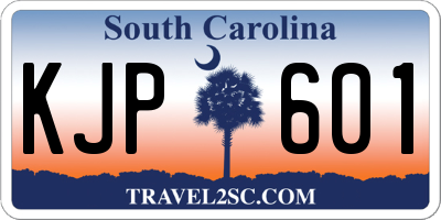 SC license plate KJP601