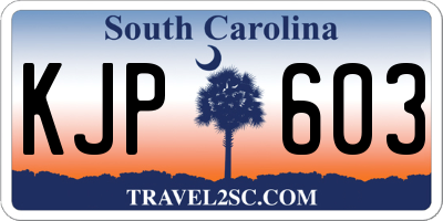 SC license plate KJP603