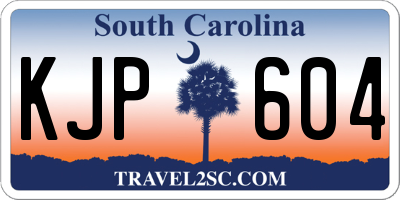 SC license plate KJP604