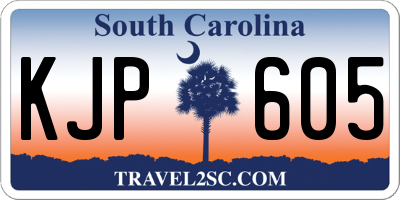 SC license plate KJP605