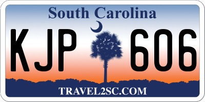 SC license plate KJP606