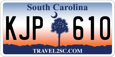 SC license plate KJP610