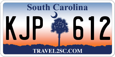 SC license plate KJP612