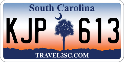 SC license plate KJP613
