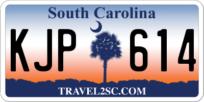 SC license plate KJP614