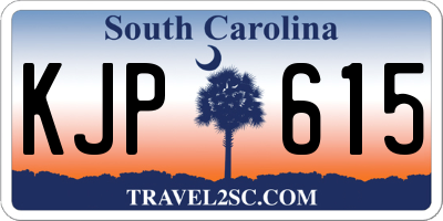 SC license plate KJP615