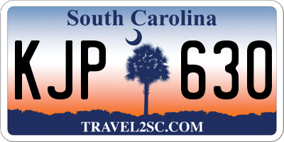 SC license plate KJP630