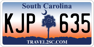 SC license plate KJP635