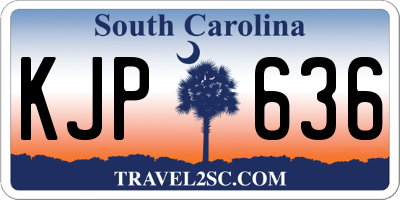 SC license plate KJP636
