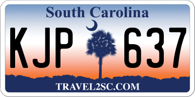 SC license plate KJP637