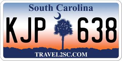 SC license plate KJP638