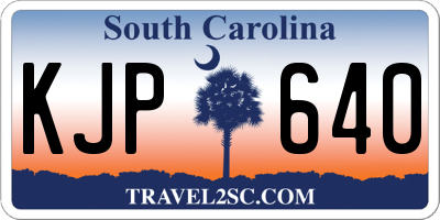 SC license plate KJP640