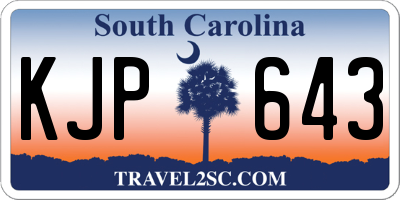 SC license plate KJP643