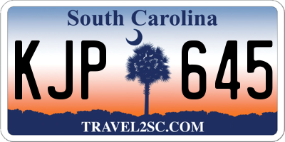 SC license plate KJP645