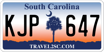 SC license plate KJP647