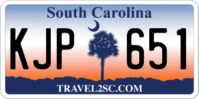 SC license plate KJP651