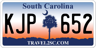 SC license plate KJP652