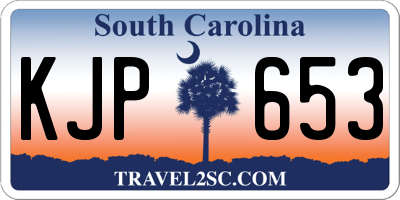 SC license plate KJP653