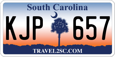 SC license plate KJP657