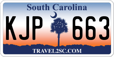 SC license plate KJP663