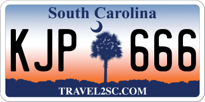 SC license plate KJP666