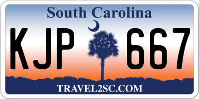 SC license plate KJP667