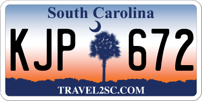 SC license plate KJP672