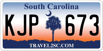 SC license plate KJP673