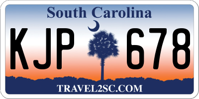 SC license plate KJP678