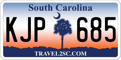 SC license plate KJP685