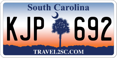 SC license plate KJP692