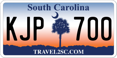 SC license plate KJP700