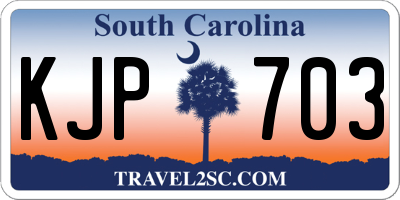 SC license plate KJP703