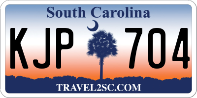 SC license plate KJP704