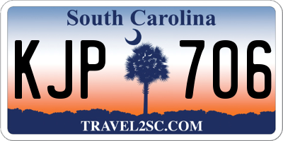 SC license plate KJP706