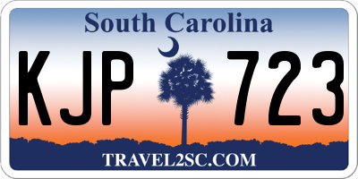 SC license plate KJP723
