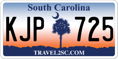 SC license plate KJP725