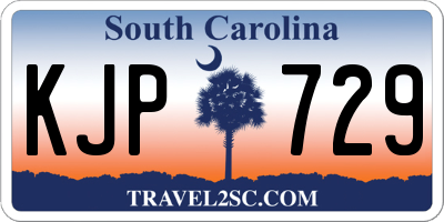 SC license plate KJP729
